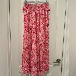 Poupette St Barth pink pattern Soledad pants, Size Small